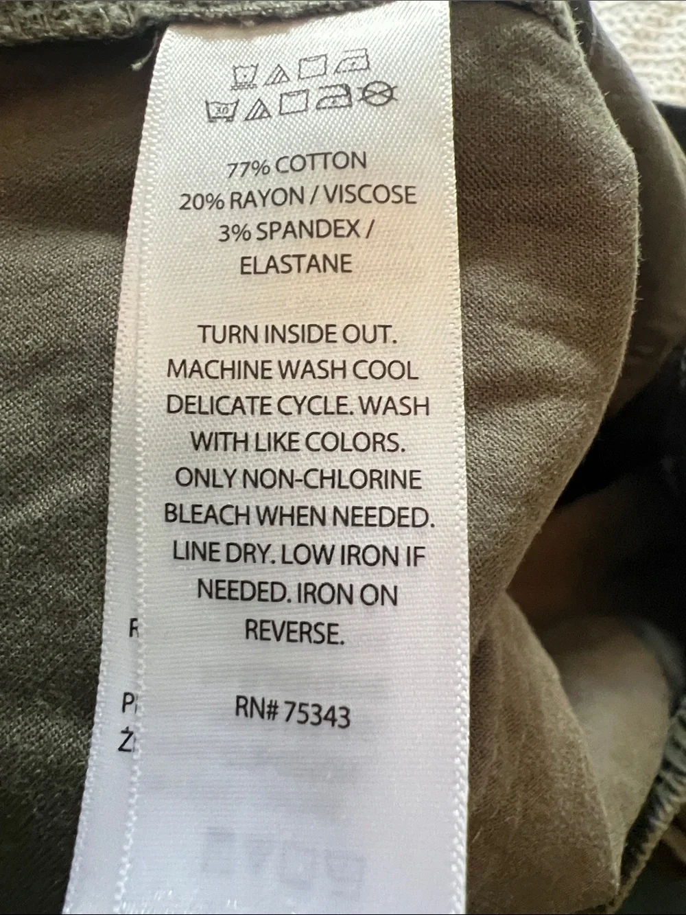 C & C California Olive Drawstring Jogger Style Pants - Picture 4 of 4